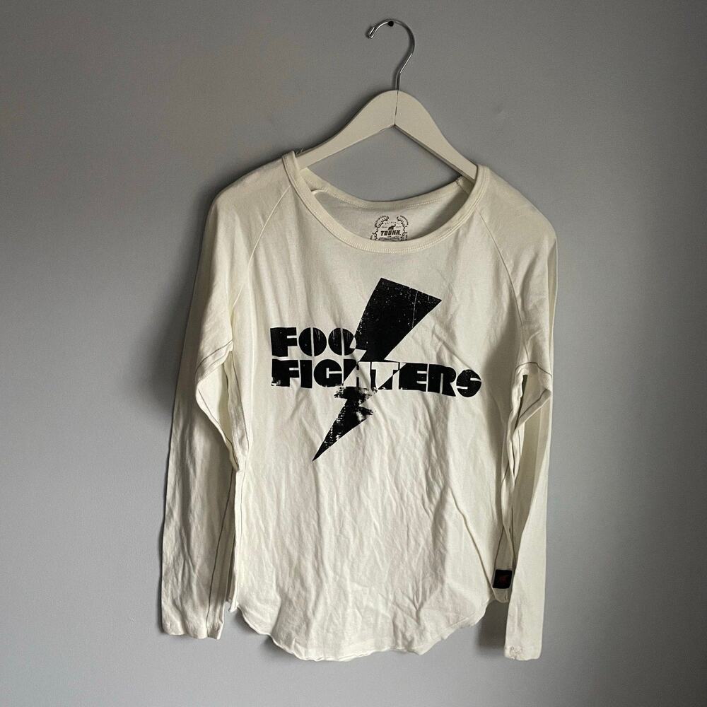 Cream off White Foo Fighters Long Sleeve Super Soft T-shirt size Small